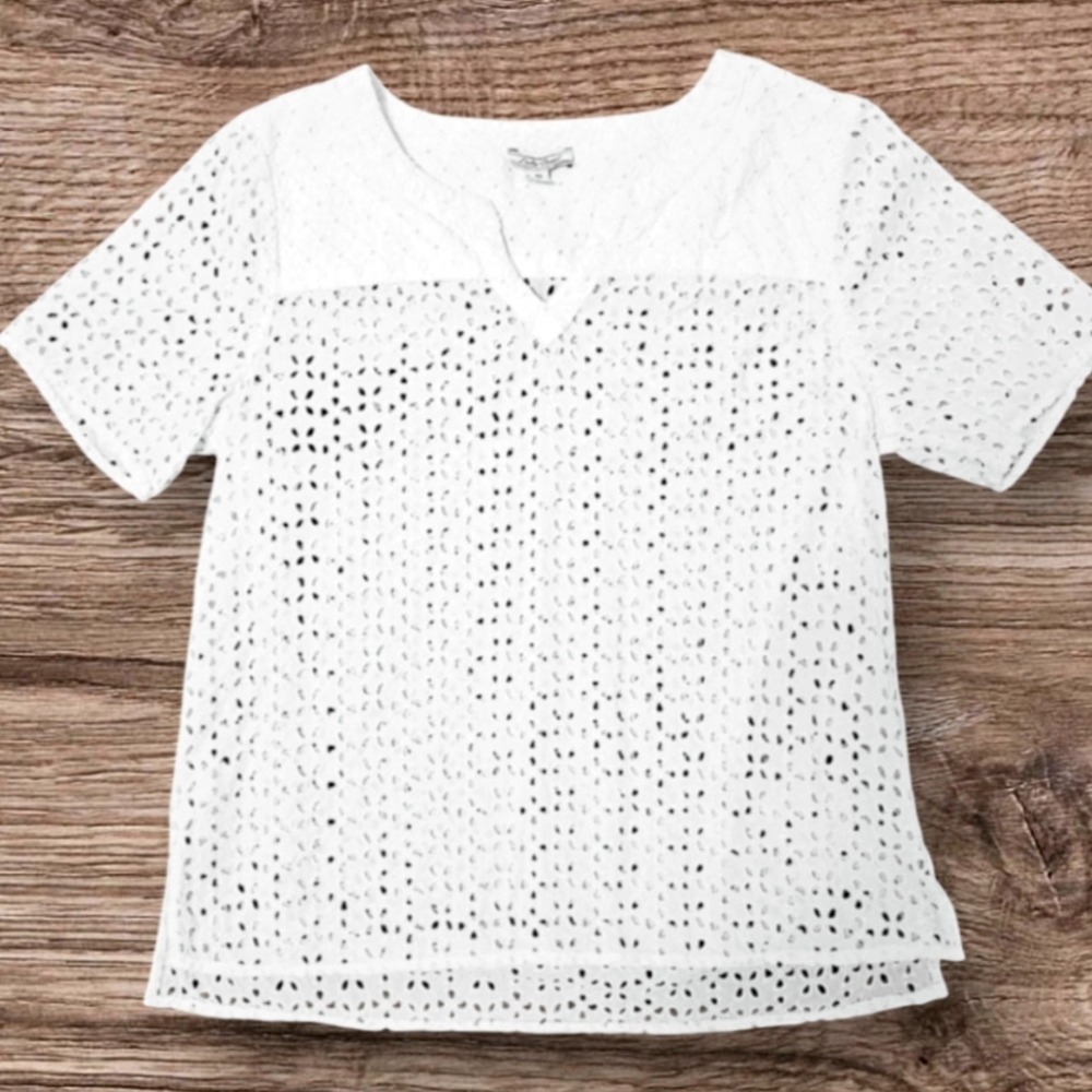 Lucky Brand Open Eyelet Top